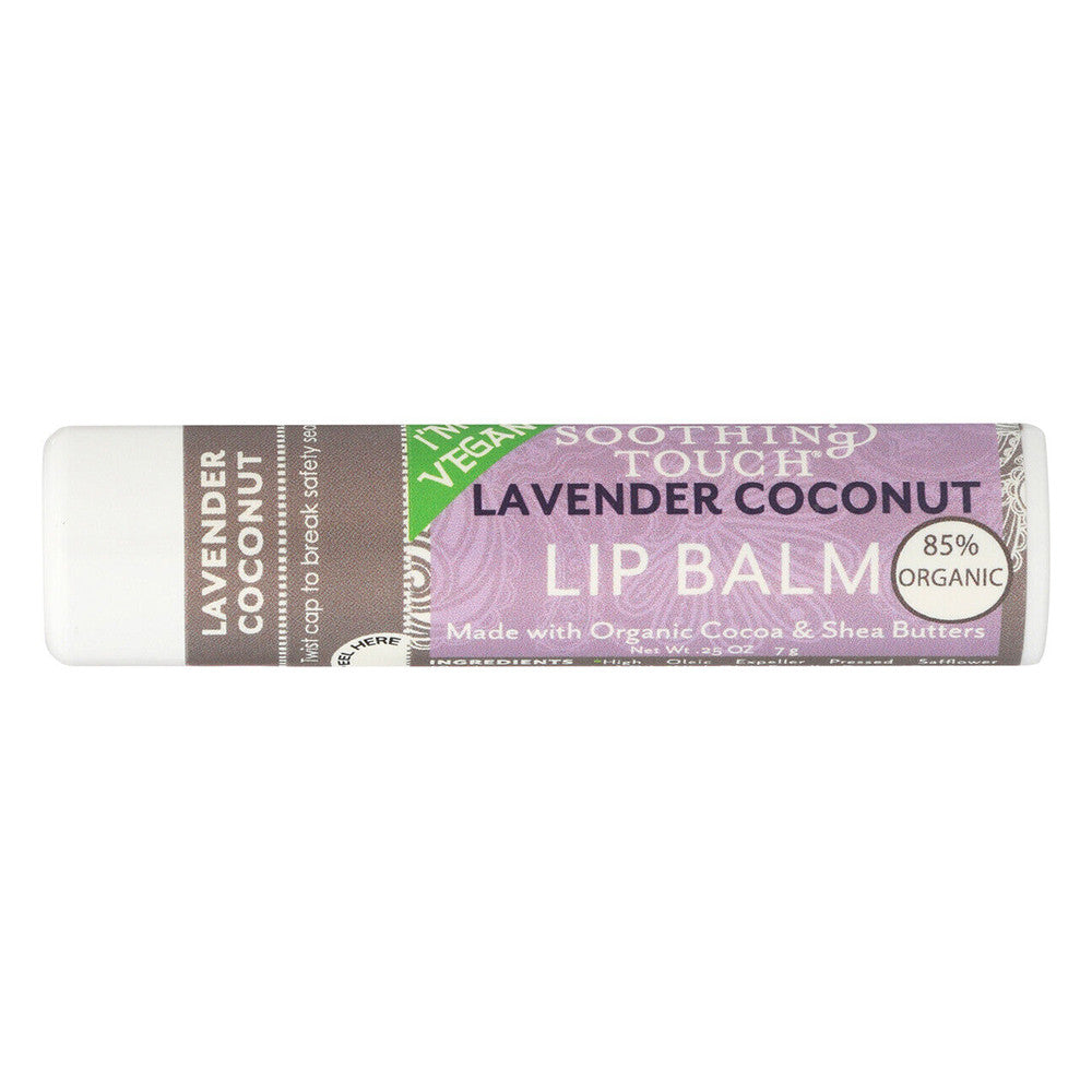 Soothing Touch Lavender Coconut Vegan Lip Balm, 0.25 Oz